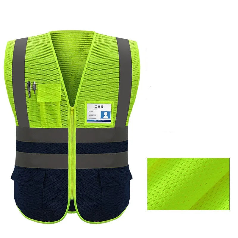 High Visibility Reflective Vest Working Clothes Motorcycle Cycling Sports Outdoor Reflective Safety Clothing Reflective Jacket LadyShow.Store