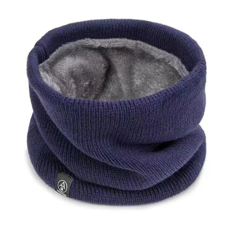 Warm Knitted Scarf Thickened Plush Windproof Winter Neck Gaiter Cold-proof Outdoor Sport Skiing Running Men Women Tube Scarf Pi-Mart