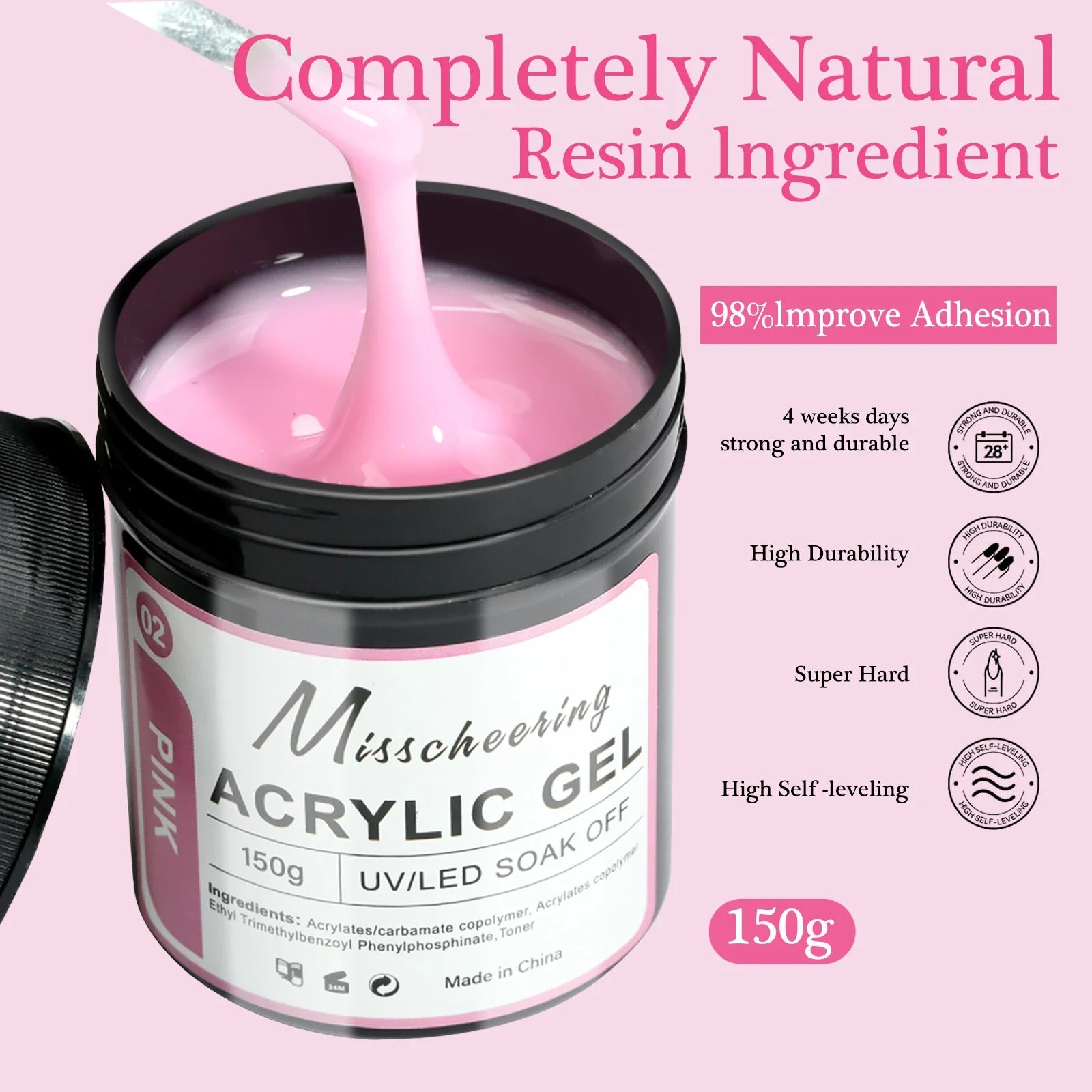 2/3Jars Poly Nail Gel UV LED Cured Builder Nail Gel Set Light Nude Pink Clear Extension Nail Solid Gels For DIY At Home Salon Tri Light Beauty