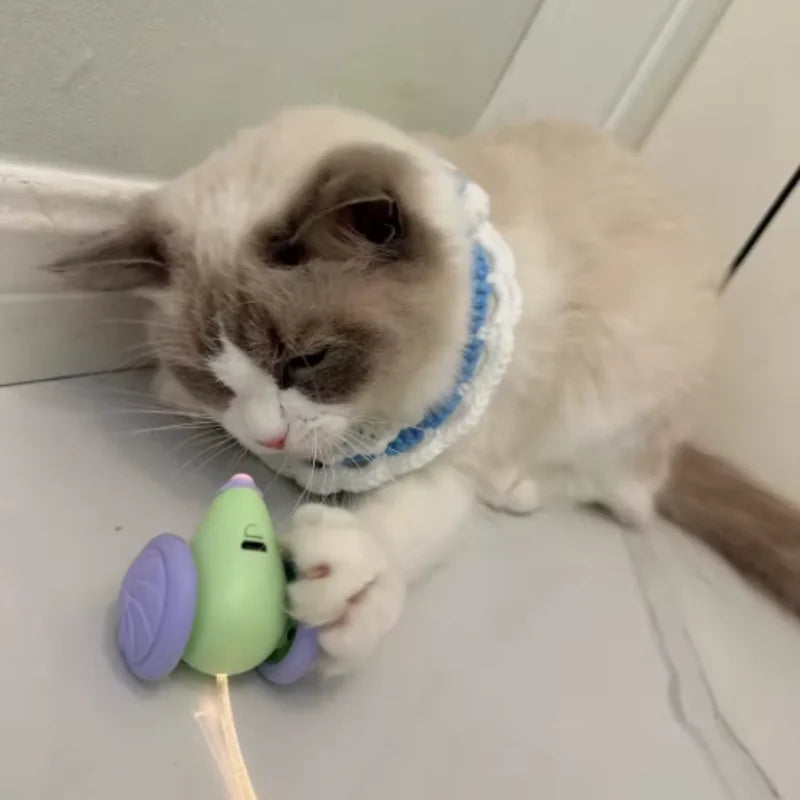 Interactive Cat Toy Electric Mouse Car Automatic Teaser Kitten Pet Toys Rechargeable Intelligent Obstacle Avoidance Cat Car Toy Pi-Mart