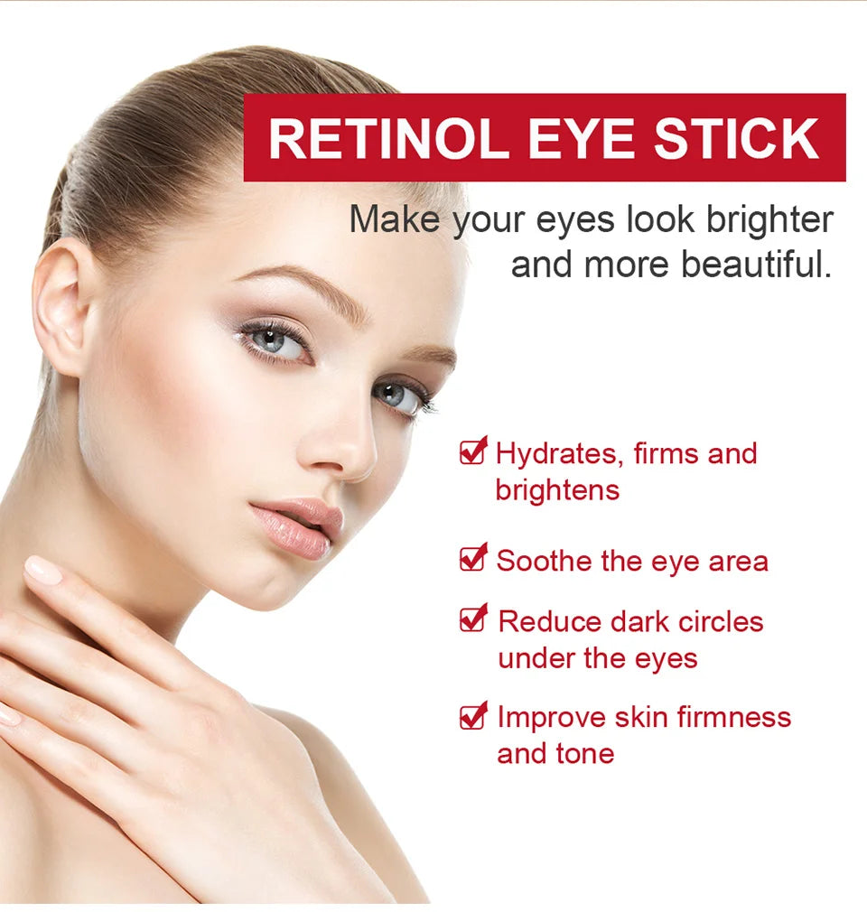Retinol Eye Cream Lightening Dark Circles Firming Skin Instant Eye Repair Serum Stick for women Women Eyes Care Pi-Mart