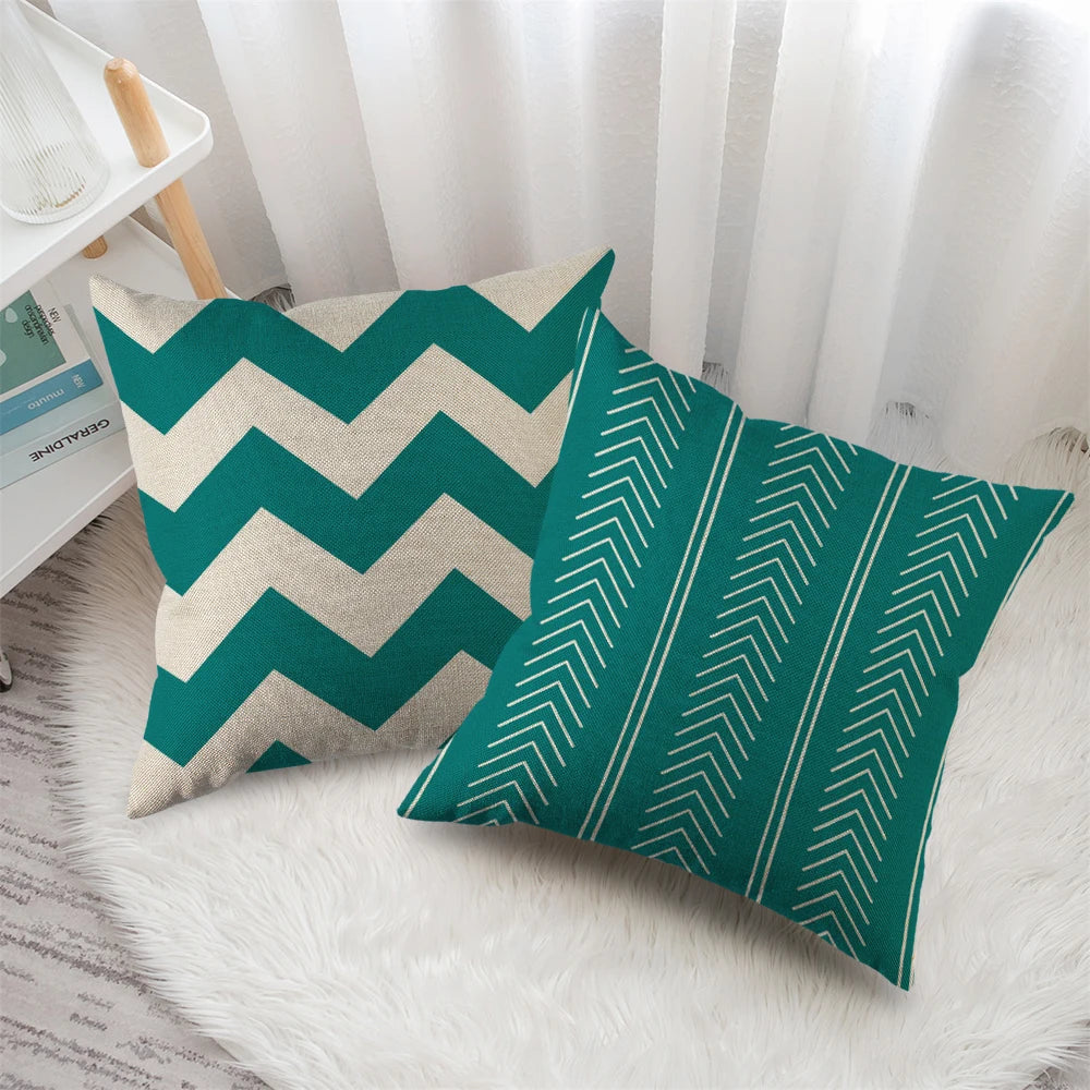 4Pcs Linen Square Cushion Cover,single-sided Printed Pillowcase ,Home Decor ,Room Decor,Living Decor,Bedroom Decor Pi-Mart