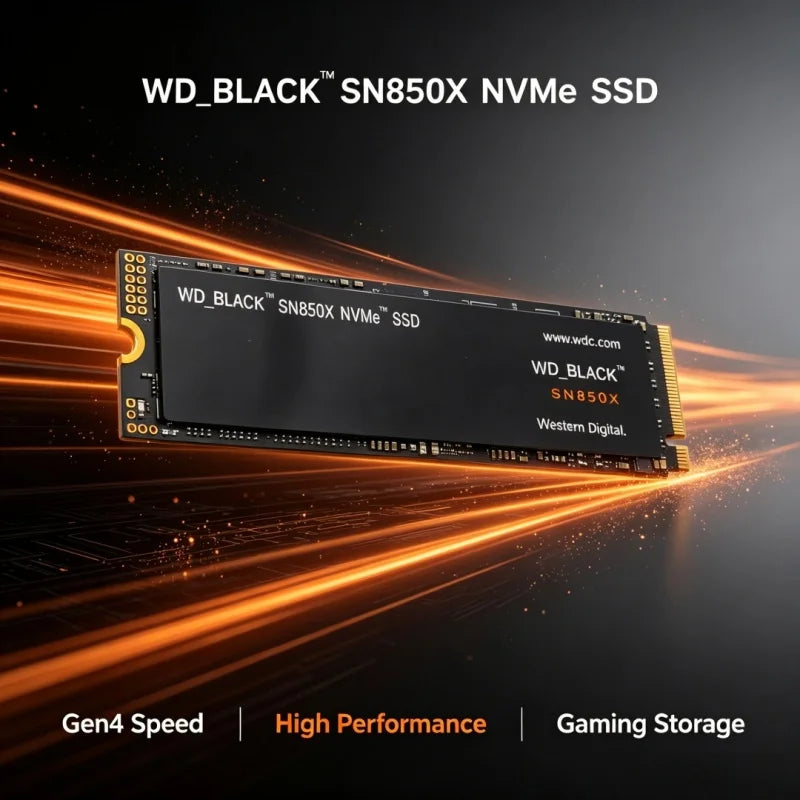 Western Digital SN850X 1TB 2TB 4TB WD_BLACK M.2 2280 NVMe PCIe Gen 4.0x4 SSD Solid State Drives for Gaming Computer Laptop Pi-Mart