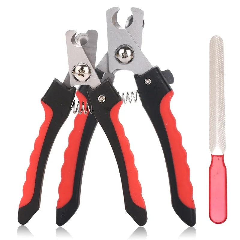 Pet Nail Clippers with Sickle Large Dog Nail Clippers Nail Clippers Multifunctional Teddy Cat Stainless Steel Grooming Scissors Pi-Mart