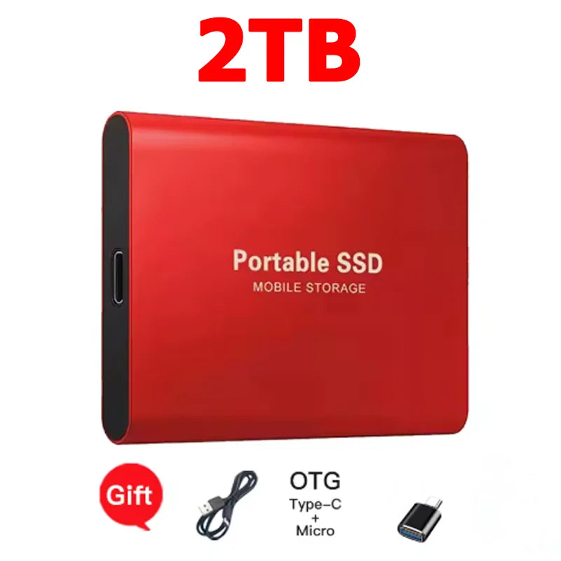 Reliable Slim Storage Device Portable External SSD 1TB 4TB 16TB 128TB High Speed for Notebook Laptop Computer Pi-Mart