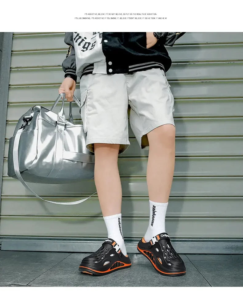 2026 New Men's Holes oes Summer Thi Bot Anti-Slip Driving Beach Slippers Spor Casual EVA Injection Moulding Footwear Pi-Mart
