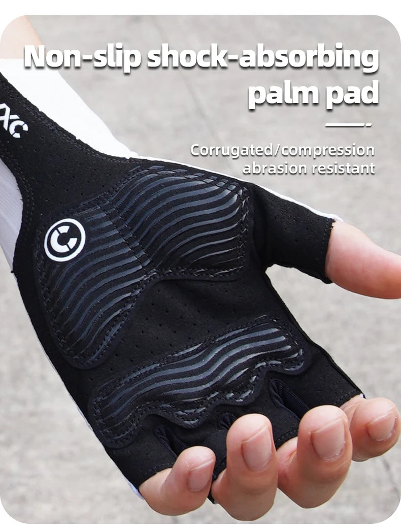 CXWXC Cycling Half Finger Gloves Men Women Breathable Anti-slip Glove Fitness Sport Training Gloves With Extended Wrist Guard Pi-Mart