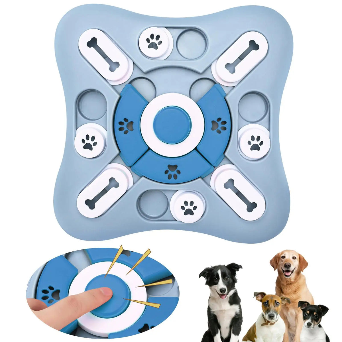 Dog Toys Slow Feeder Interactive Increase Puppy IQ Food Dispenser Slowly Eating NonSlip Bowl Pet Puzzle Cat Dogs Training Game Pi-Mart