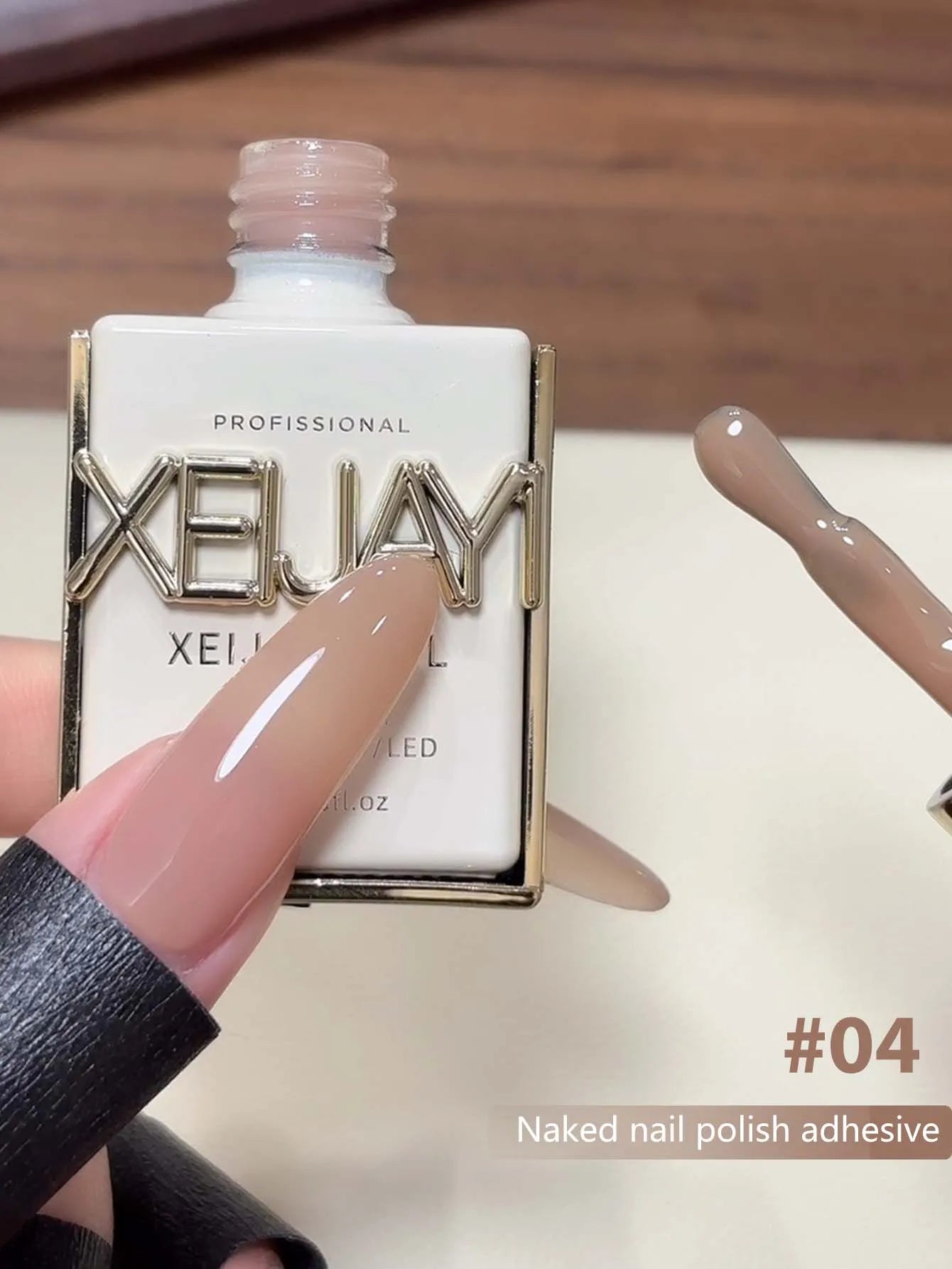 15ML Naked Nail Gel Polish Nails Gel Polish, Semi Permanent Varnish Nail Glue Soak Off UV LED Nail Polish Manicure Nail Supplies Tri Light Beauty