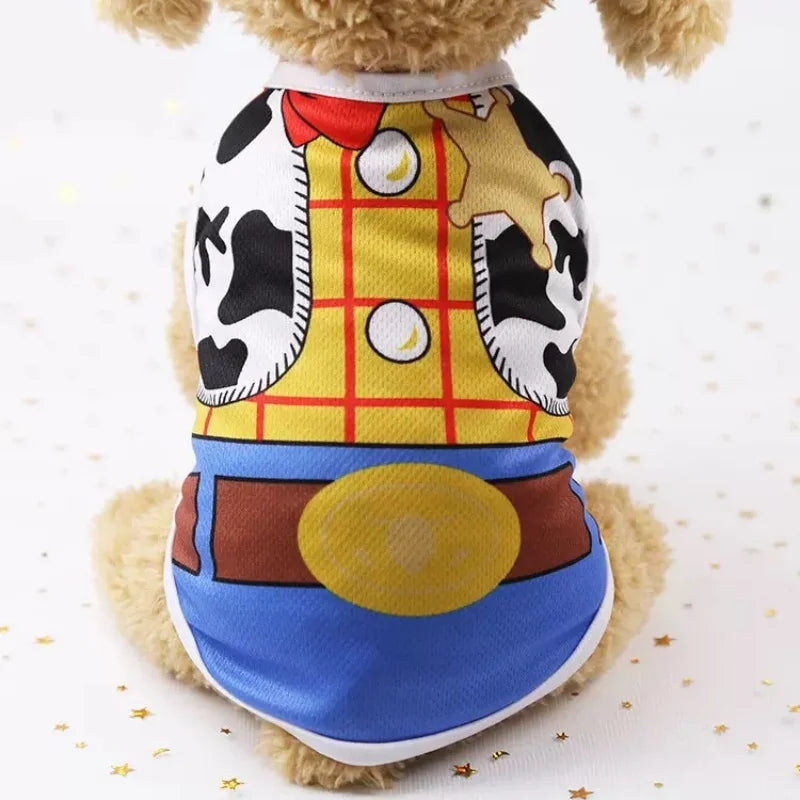 Pet Dog Clothes Cartoon Clothing Puppy Dogs Soft Vests Summer Shirt Casual T-Shirt for Small Pet Supplies Pi-Mart
