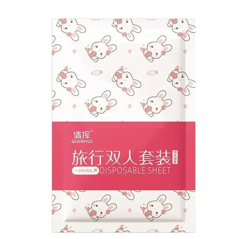 New Disposable 3/4-Piece Bedding Set, Thickened Disposable Bed Sheets Duvet Covers Pillowcases For Hotel Travel Camping Use Pi-Mart