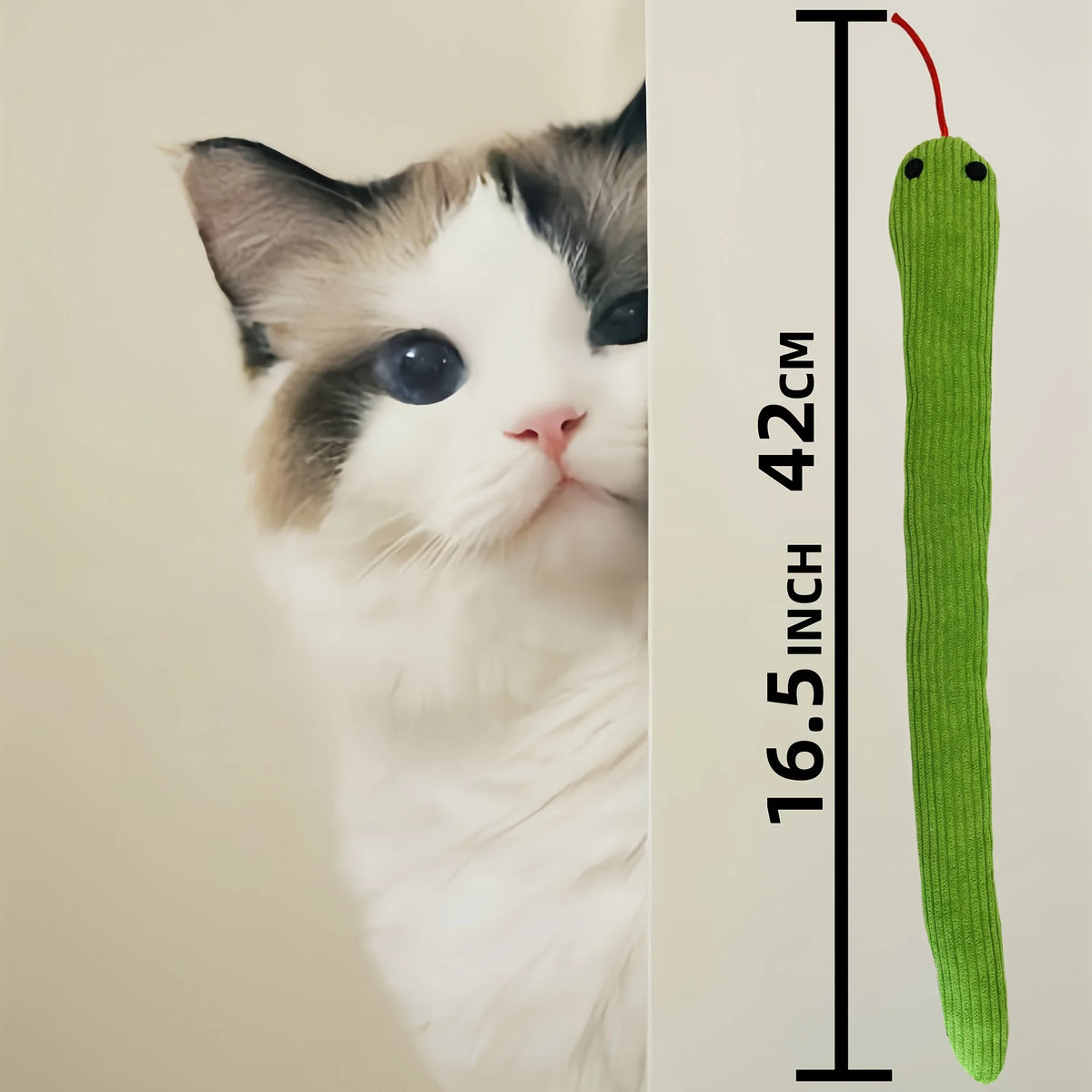 Cat Toy Snake Interactive Crinkle Sound Toy  Kitten Teaser Kick Toy Interactive Pet Toy for Indoor Cats 16.5 Inches Pet Supplies Pi-Mart