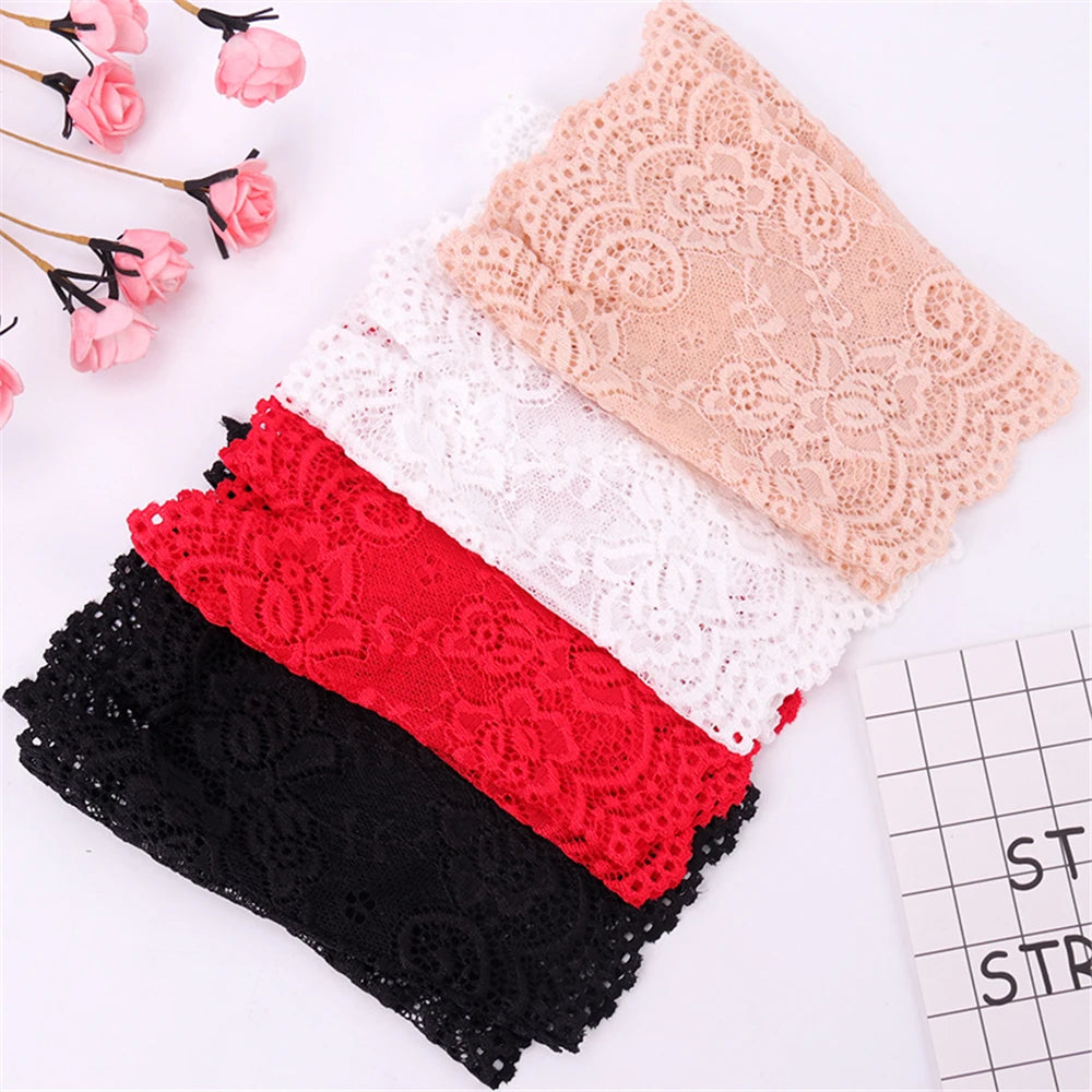 Women Short Lace Hollow-Out Fingerless Gloves Sun Protection Sleeves Mesh Thin Cycling Sexy Mittens Half Finger Handschoenen Pi-Mart