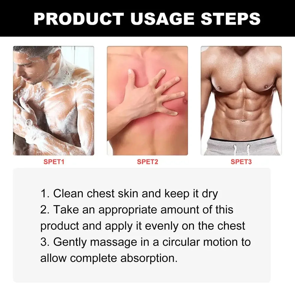 15ml Men's Bee Male Breast Warming Oil Chest Firming Massage Serum Chest Firming Oil Skin Care Pi-Mart
