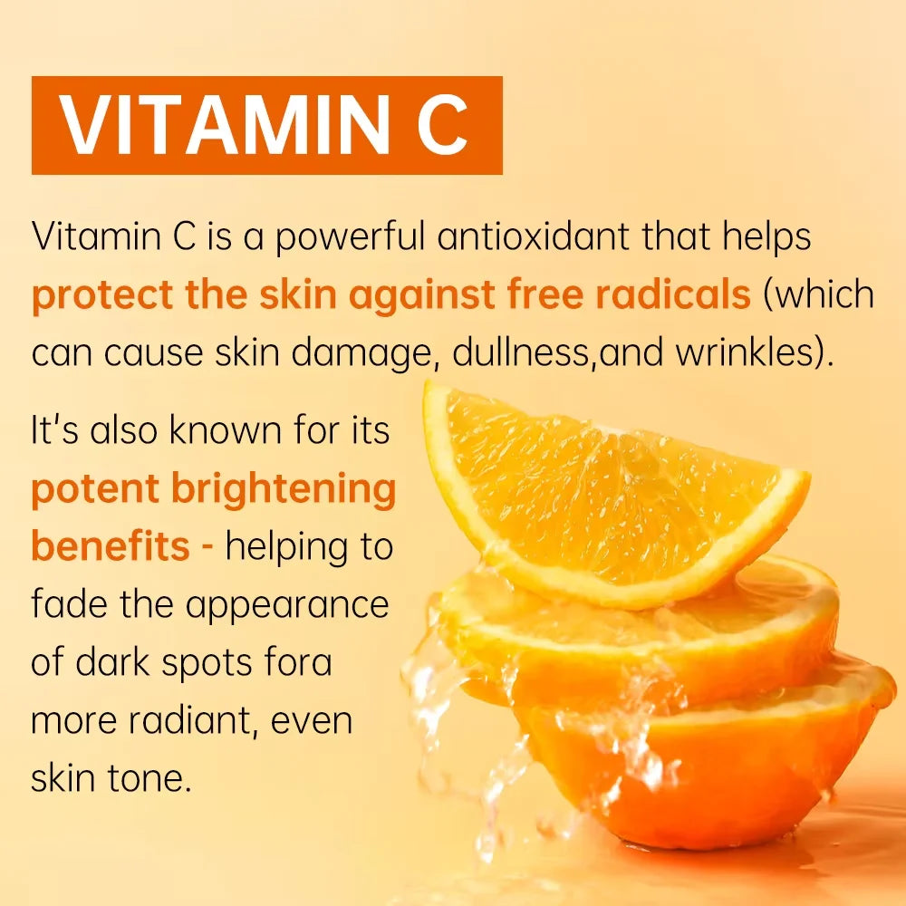 JoyPretty Vitamin C Face Cream Whitening Hyaluronic Acid Moisturizing Dark Spot Remover Brightening Facial Cream Skin Care 50g Pi-Mart
