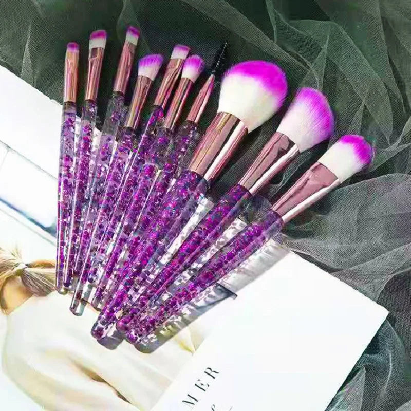 10PCS Makeup Brush Set Professional Super soft detail brush Blush Brush Foundation Concealer Eyeshadow Brush Tri Light Beauty