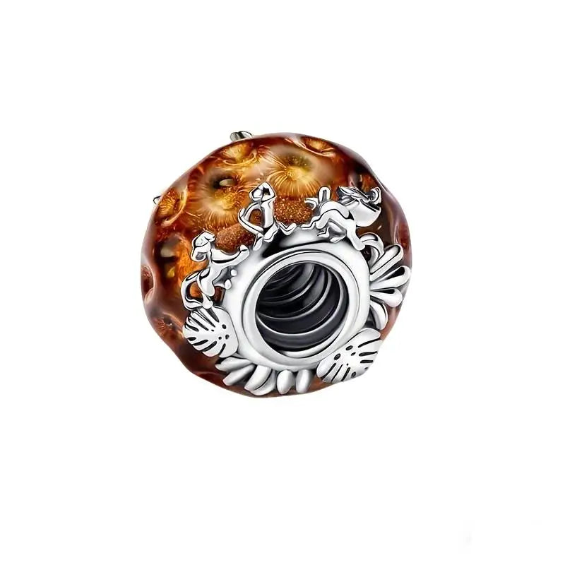 DSN 925 Silver King Of The Grasslands 2026 Charm Beads Pendant Fits Bracelet Necklace DIY Women Festival Party Jewelry Gifts Pi-Mart