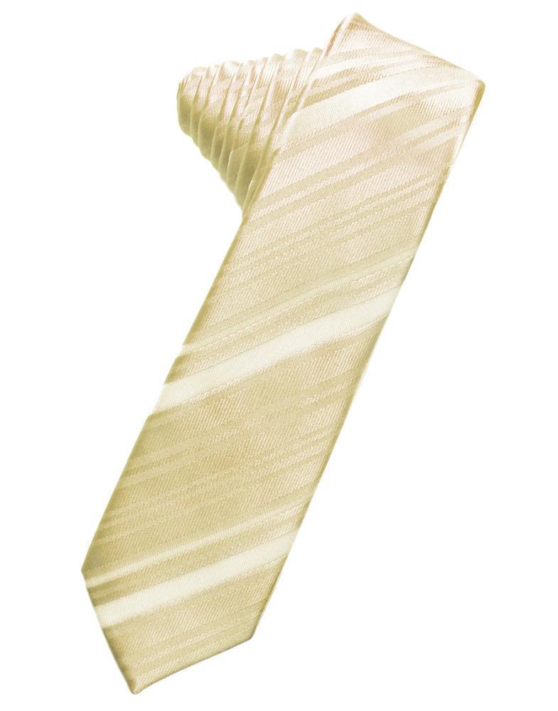 Striped Satin Skinny Necktie Self Tie LuxuryLifeWay Online Store