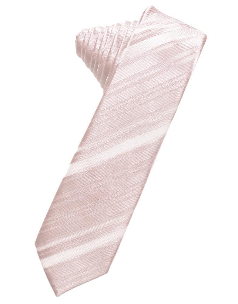 Striped Satin Skinny Necktie Self Tie LuxuryLifeWay Online Store