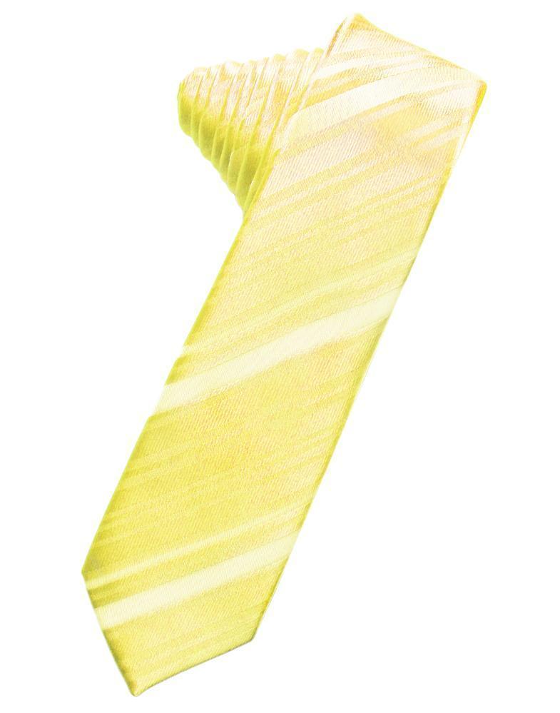 Striped Satin Skinny Necktie Self Tie LuxuryLifeWay Online Store