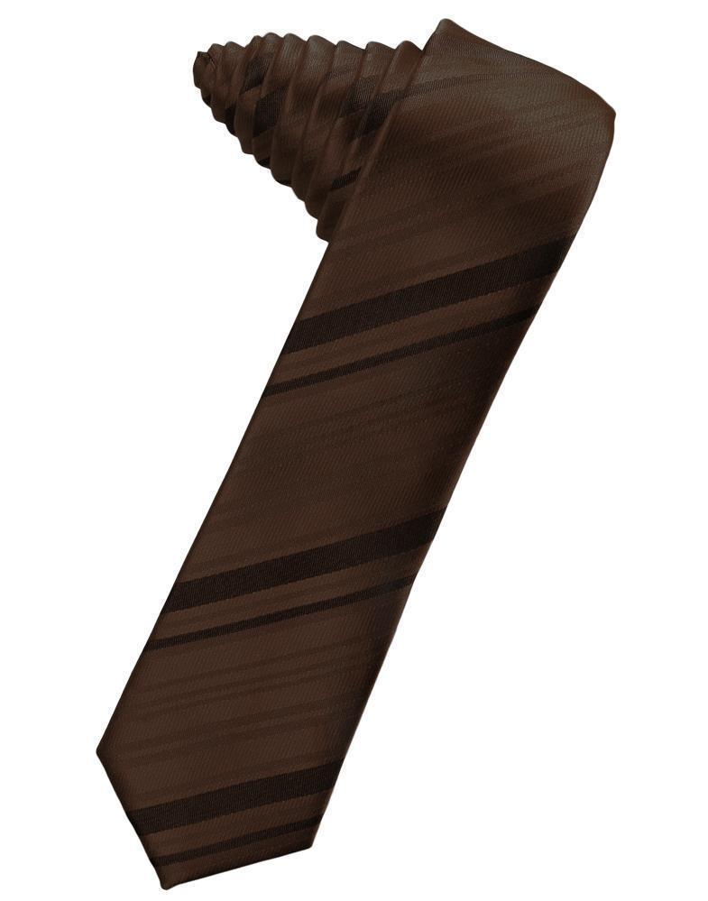 Striped Satin Skinny Necktie Self Tie LuxuryLifeWay Online Store