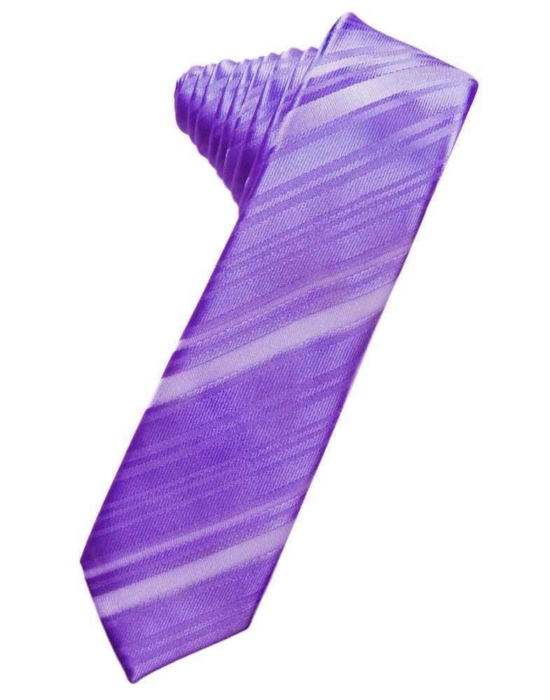 Striped Satin Skinny Necktie Self Tie LuxuryLifeWay Online Store