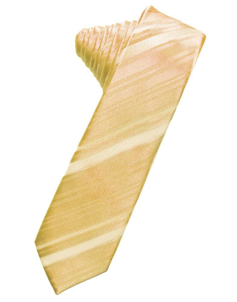 Striped Satin Skinny Necktie Self Tie LuxuryLifeWay Online Store