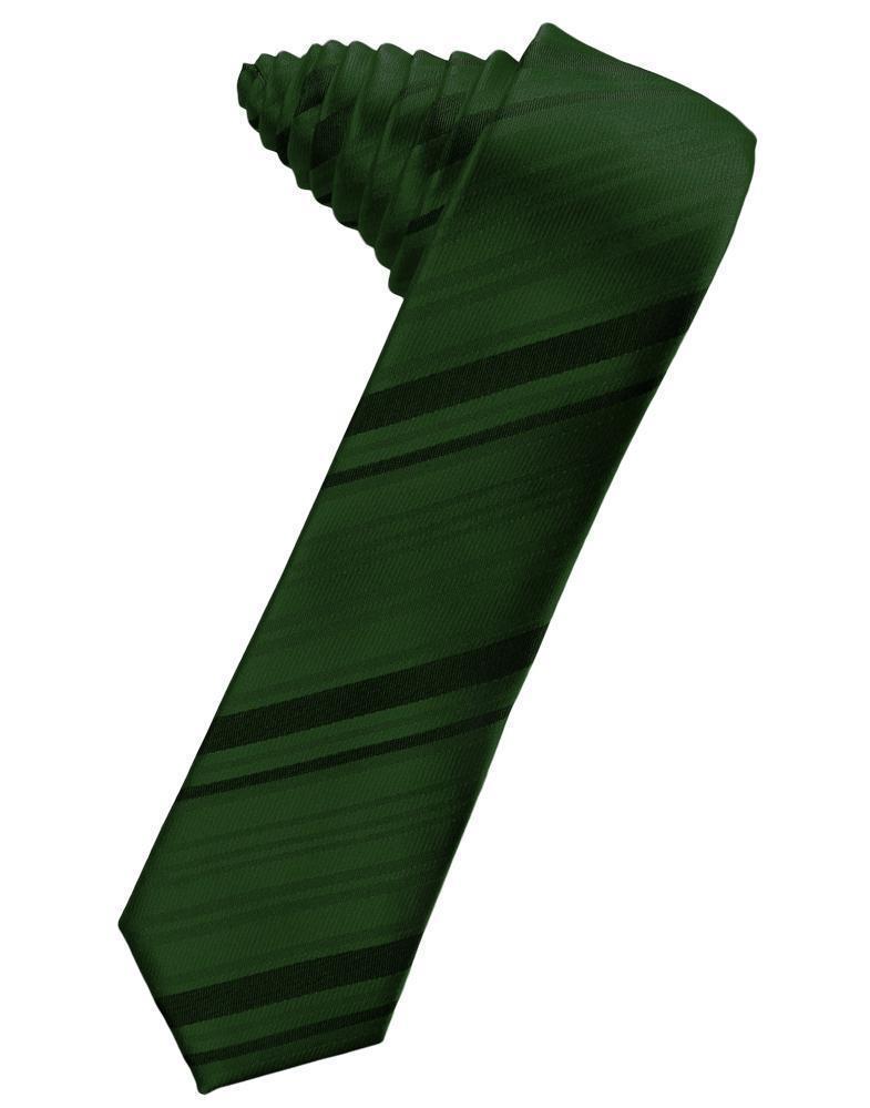 Striped Satin Skinny Necktie Self Tie LuxuryLifeWay Online Store