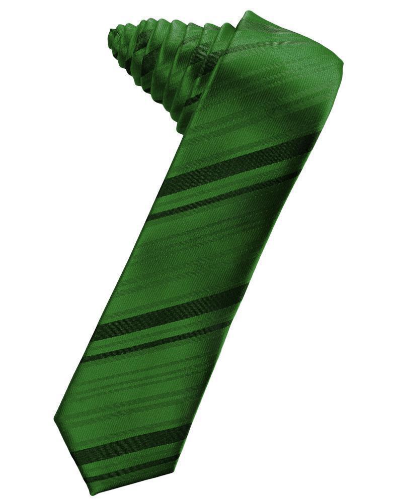 Striped Satin Skinny Necktie Self Tie LuxuryLifeWay Online Store