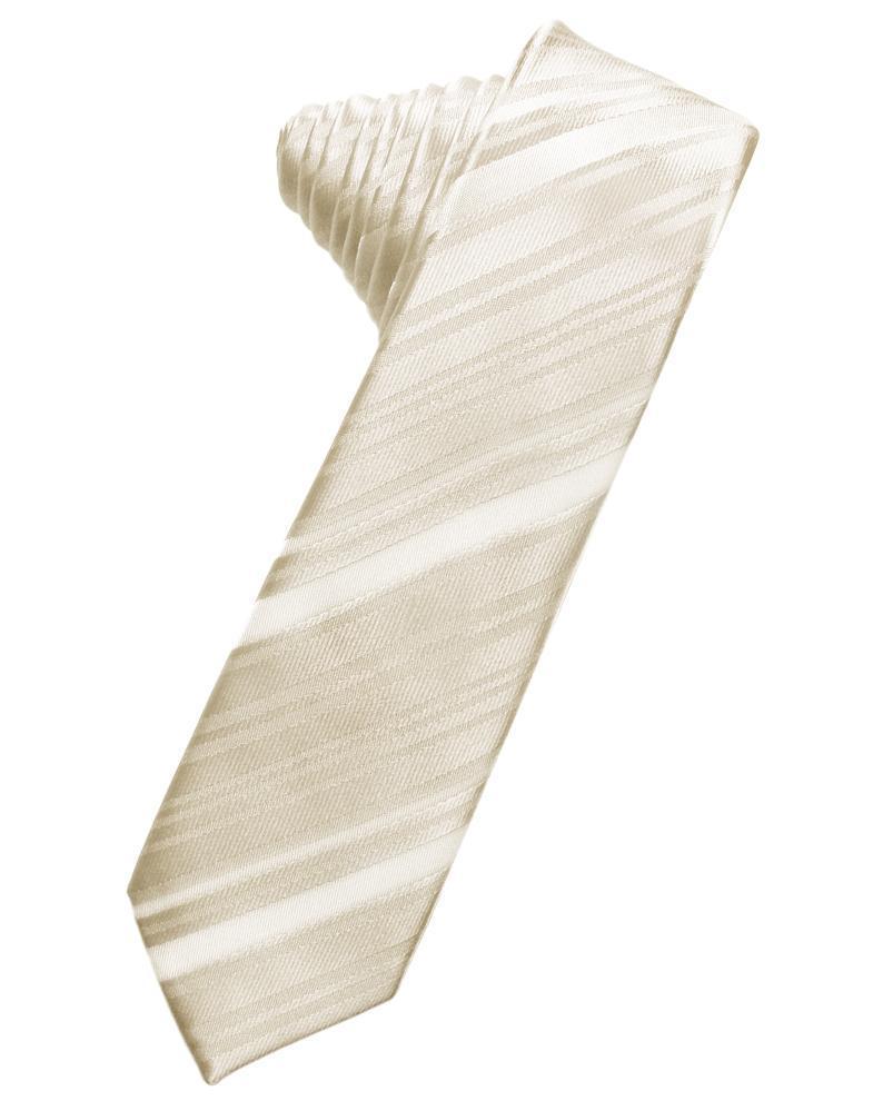 Striped Satin Skinny Necktie Self Tie LuxuryLifeWay Online Store