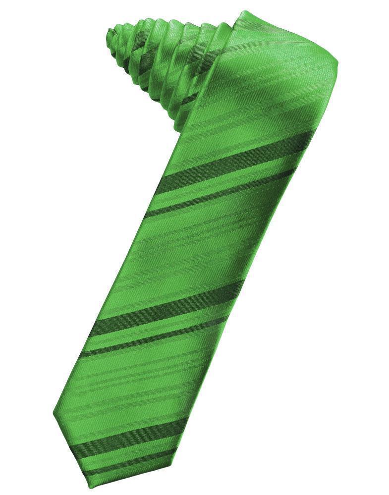 Striped Satin Skinny Necktie Self Tie LuxuryLifeWay Online Store