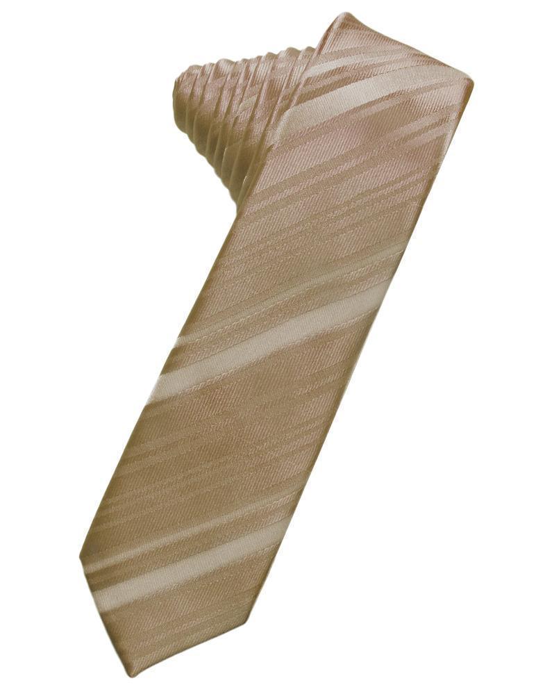 Striped Satin Skinny Necktie Self Tie LuxuryLifeWay Online Store