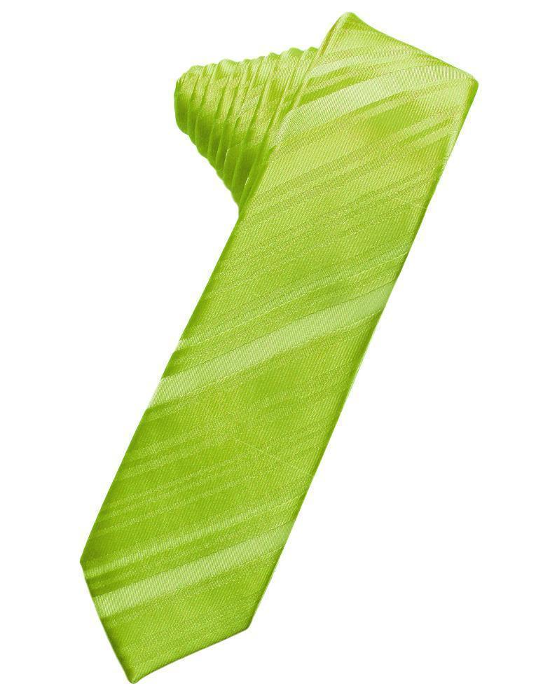 Striped Satin Skinny Necktie Self Tie LuxuryLifeWay Online Store