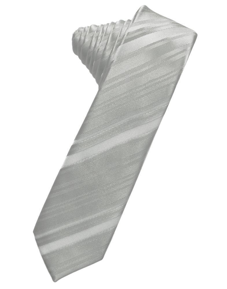 Striped Satin Skinny Necktie Self Tie LuxuryLifeWay Online Store