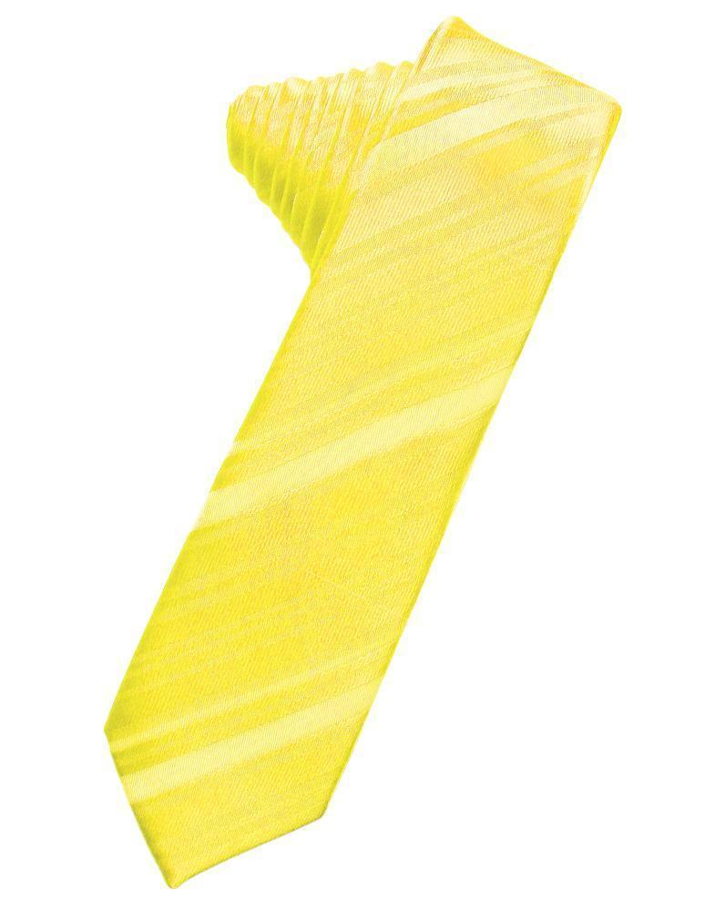 Striped Satin Skinny Necktie Self Tie LuxuryLifeWay Online Store
