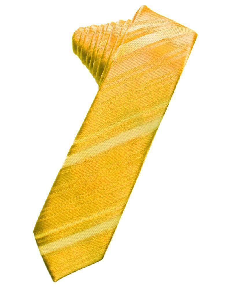 Striped Satin Skinny Necktie Self Tie LuxuryLifeWay Online Store