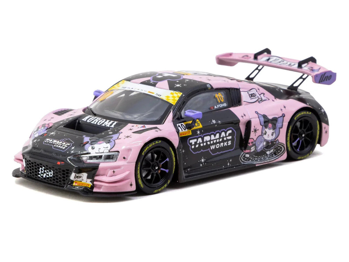 Audi R8 LMS GT3 evo II #10 Adderly Fong "Uno Racing Team - Kuromi" "Macau GT Cup - FIA GT World Cup" (2024) with A4 Poster "Hobby43" Series 1/43 Diecast Model Car by Tarmac Works LuxuryLifeWay Online Store