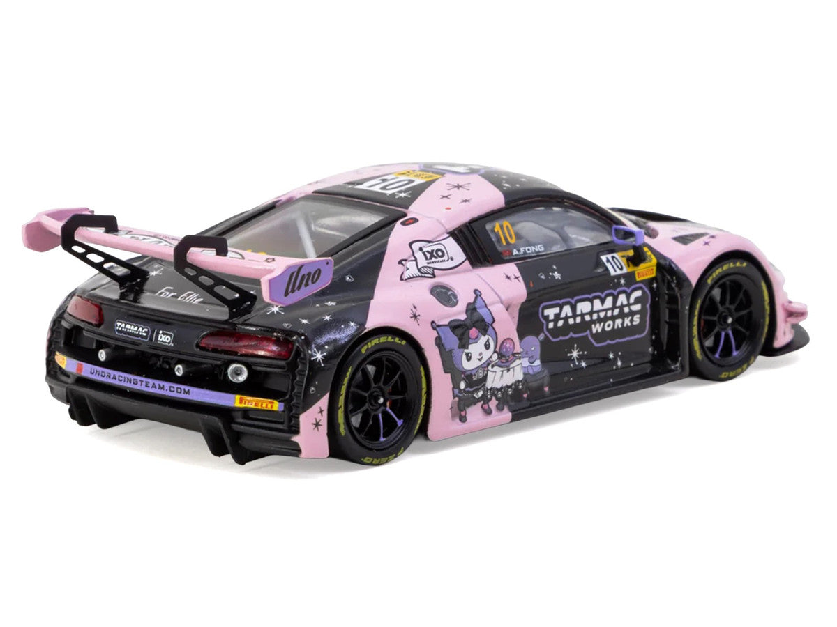 Audi R8 LMS GT3 evo II #10 Adderly Fong "Uno Racing Team - Kuromi" "Macau GT Cup - FIA GT World Cup" (2024) with A4 Poster "Hobby43" Series 1/43 Diecast Model Car by Tarmac Works LuxuryLifeWay Online Store