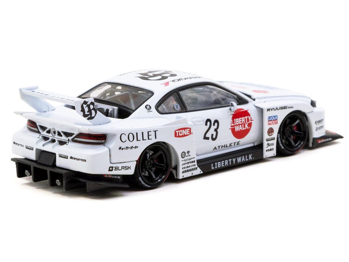 Nissan Silvia (S15) LB-Super Silhouette RHD (Right Hand Drive) #23 "Collet" White with Graphics "Hobby43" Series 1/43 Diecast Model Car by Tarmac Works LuxuryLifeWay Online Store
