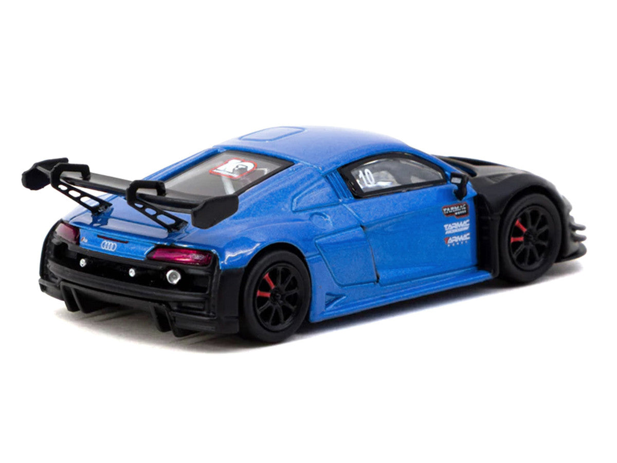 Audi R8 LMS GT3 evo II #10 "Tarmac Works 10th Anniversary" Blue Metallic and Matt Black "Hobby64" Series 1/64 Diecast Model Car by Tarmac Works LuxuryLifeWay Online Store