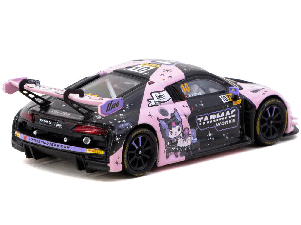 Audi R8 LMS GT3 evo II #10 Adderly Fong "Uno Racing Team - Kuromi" "Macau GT Cup - FIA GT World Cup" (2024) with  Collectible Tarmac Cards "Hobby64" Series 1/64 Diecast Model Car by Tarmac Works LuxuryLifeWay Online Store