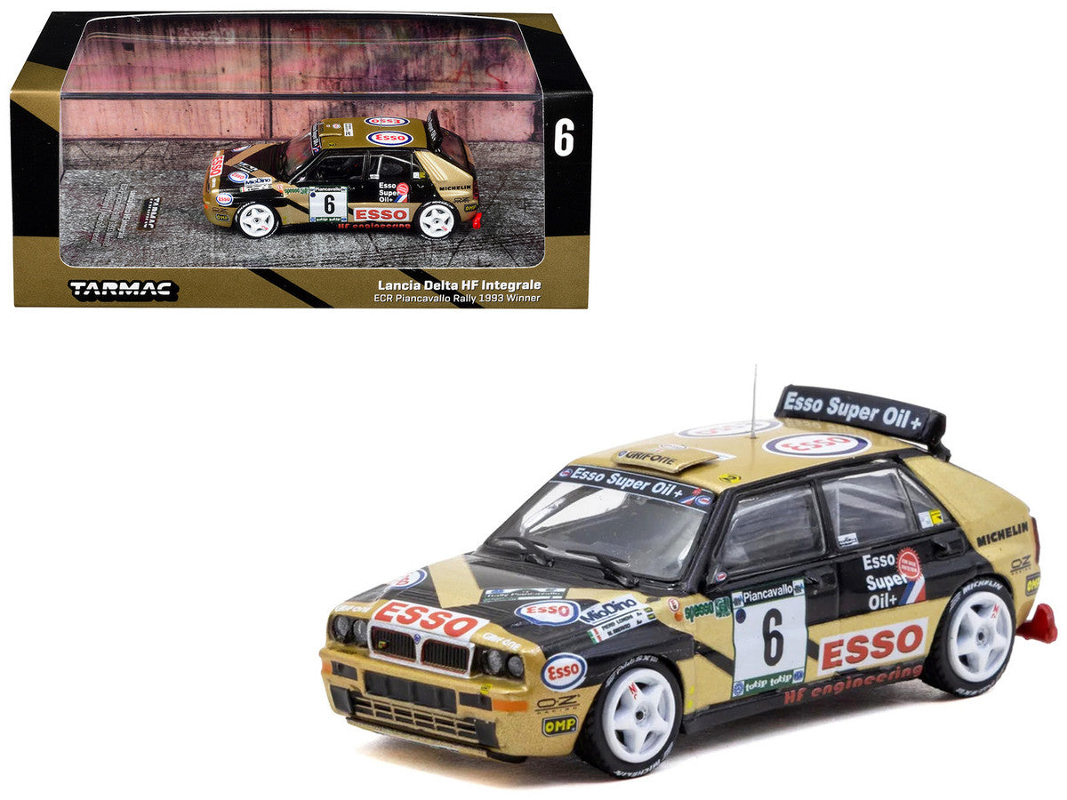 Lancia Delta HF Integrale #6 Piero Longhi - Maurizio Imerito "Esso" Winner "ECR Piancavallo Rally" (1993) "Hobby64" 1/64 Diecast Model Car by Tarmac Works LuxuryLifeWay Online Store