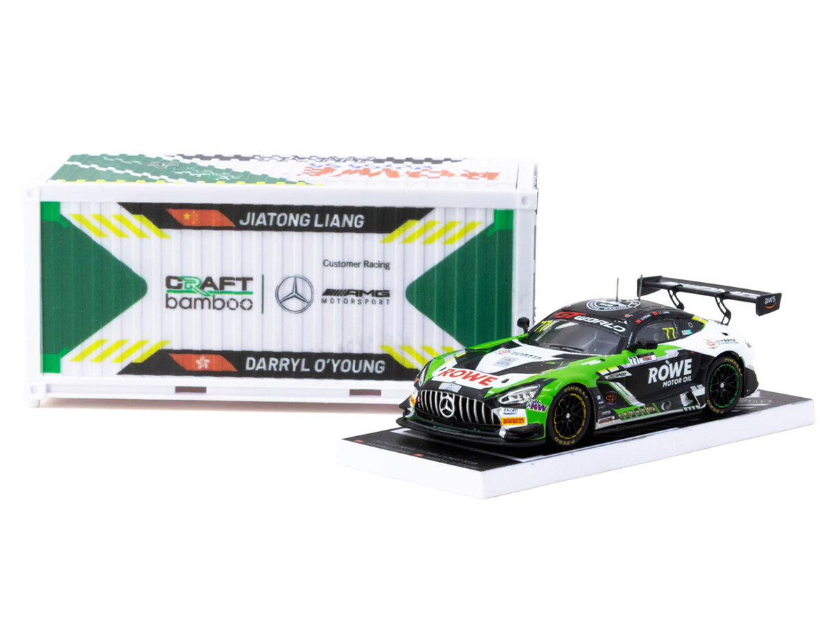 Mercedes-AMG GT3 #77 Liang Jiatong - Darryl O'Young "Craft-Bamboo Racing" "GT World Challenge Asia 2025 - Beijing Season Finale" (2025) with Container Display Case "Hobby64" Series 1/64 Diecast Model Car by Tarmac Works LuxuryLifeWay Online Store