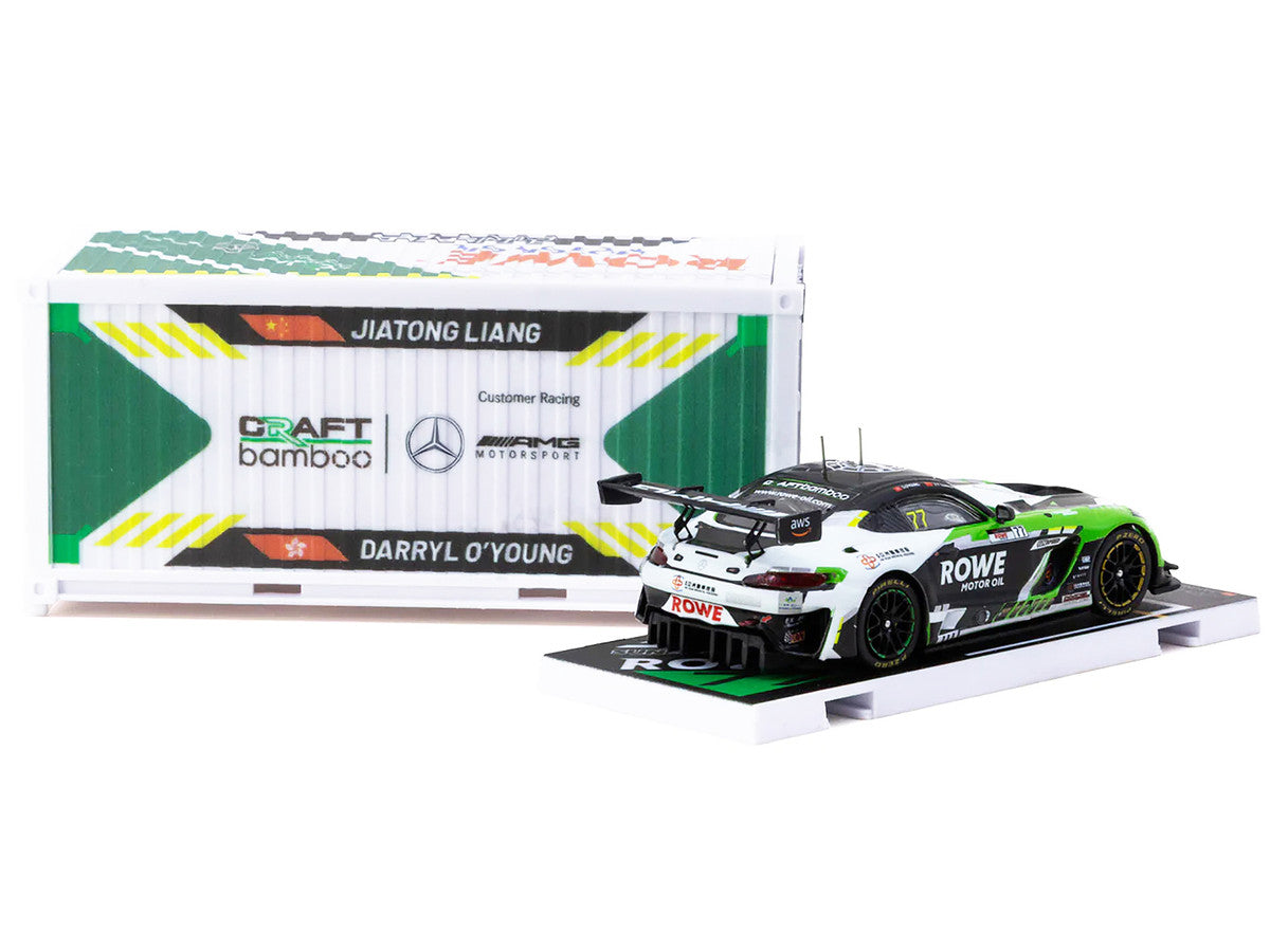 Mercedes-AMG GT3 #77 Liang Jiatong - Darryl O'Young "Craft-Bamboo Racing" "GT World Challenge Asia 2025 - Beijing Season Finale" (2025) with Container Display Case "Hobby64" Series 1/64 Diecast Model Car by Tarmac Works LuxuryLifeWay Online Store