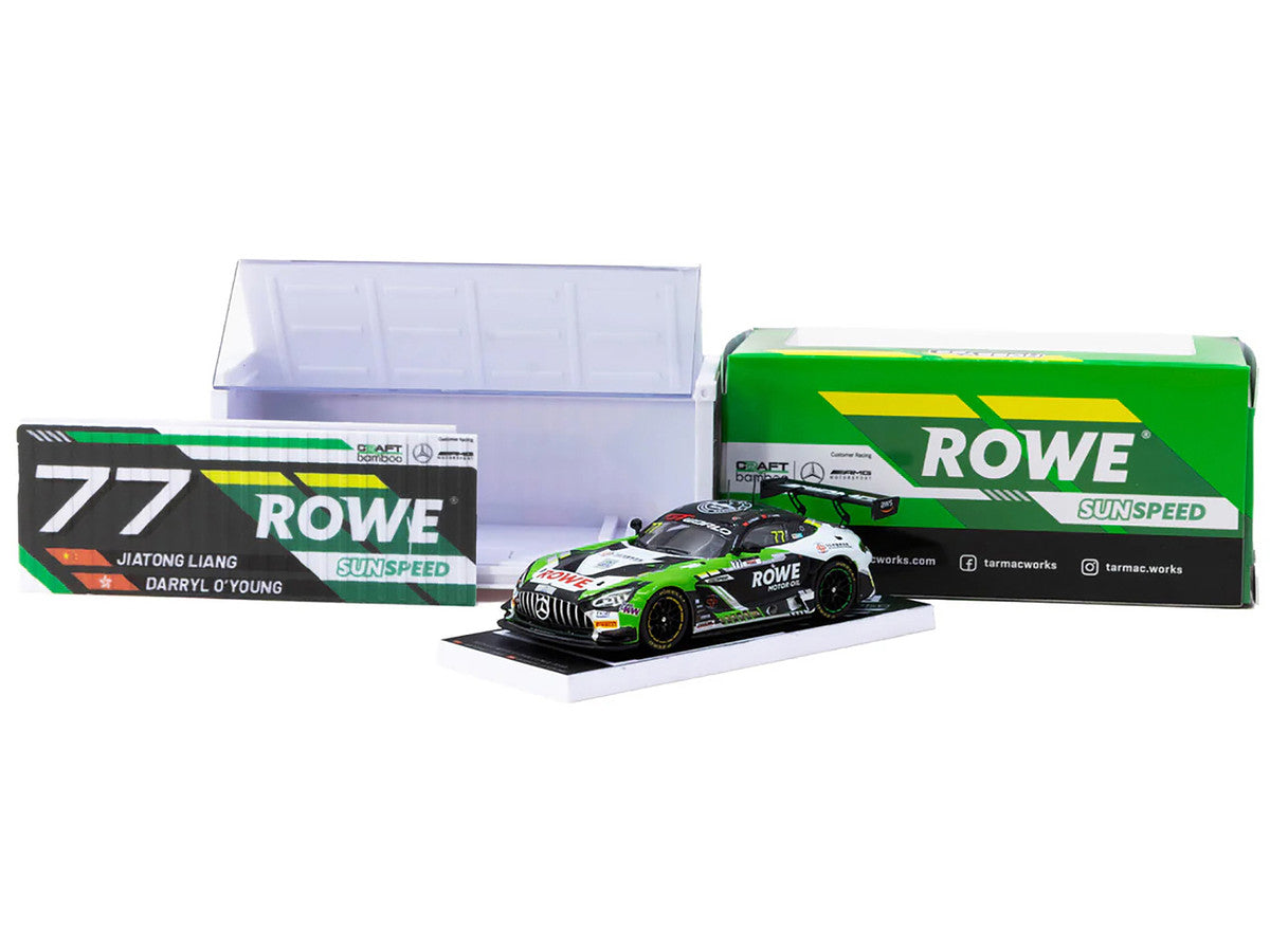 Mercedes-AMG GT3 #77 Liang Jiatong - Darryl O'Young "Craft-Bamboo Racing" "GT World Challenge Asia 2025 - Beijing Season Finale" (2025) with Container Display Case "Hobby64" Series 1/64 Diecast Model Car by Tarmac Works LuxuryLifeWay Online Store