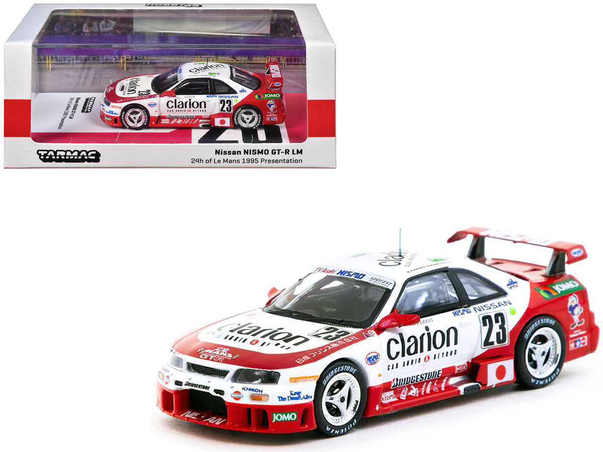 Nissan NISMO GT-R LM #23 Kazuyoshi Hoshino - Toshio Suzuki - Masahiko Kageyama "Presentation" "24 Hours of Le Mans" (1995) "Hobby64" Series 1/64 Diecast Model Car by Tarmac Works LuxuryLifeWay Online Store