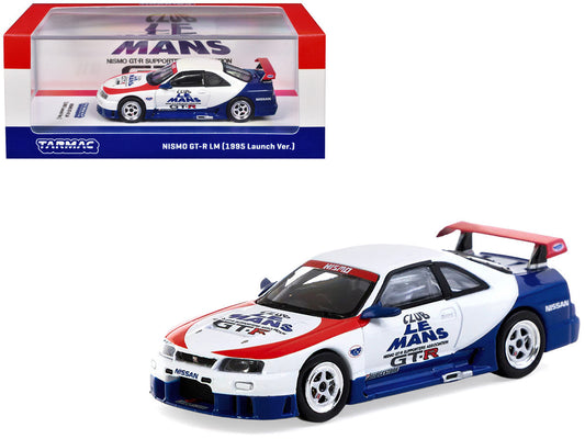 Nissan Nismo GT-R LM RHD (Right Hand Drive) "1995 Launch Version" White with Red and Blue Accents "Hobby64" Series 1/64 Diecast Model Car by Tarmac Works LuxuryLifeWay Online Store