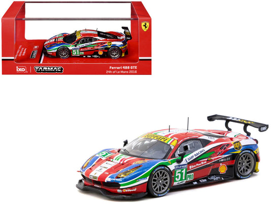 Ferrari 488 GTE #51 Gianmaria Bruni - Alessandro Pier Guidi - James Calado "AF Corse" "24 Hours of Le Mans" (2016) "Hobby64" Series 1/64 Diecast Model Car by Tarmac Works LuxuryLifeWay Online Store