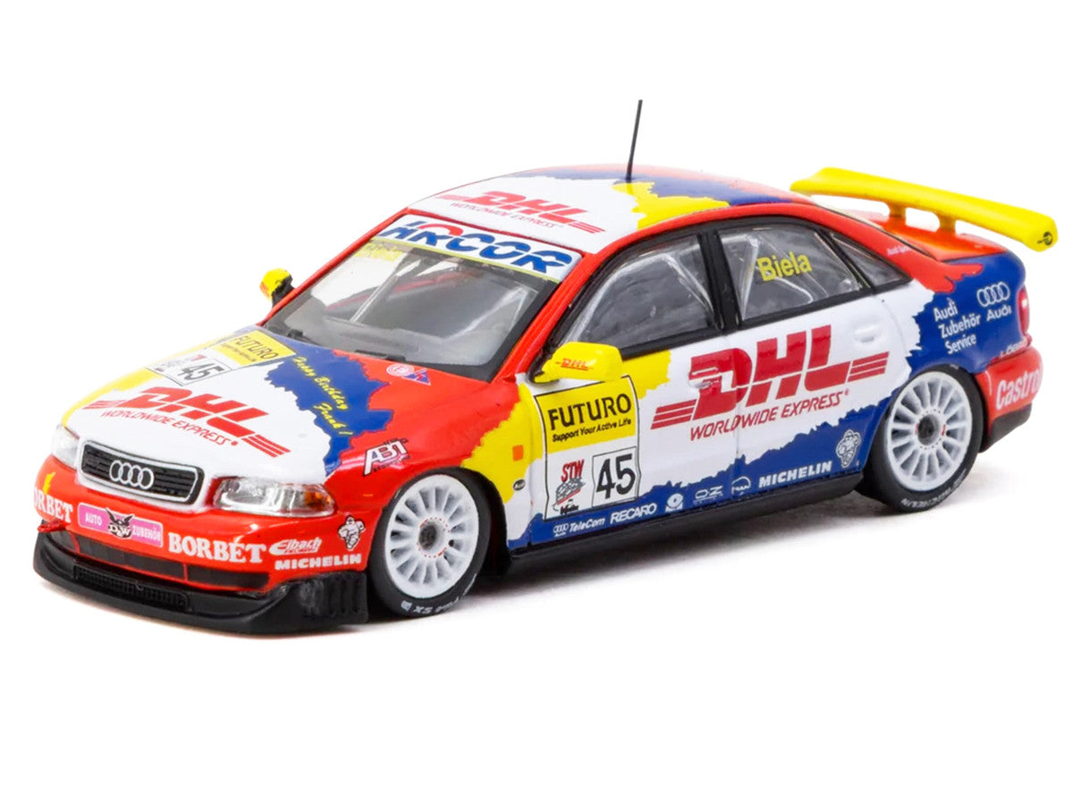Audi A4 Quattro #45 Frank Biela "Super Tourenwagen Cup" (1998) "Hobby64" Series 1/64 Diecast Model Car by Tarmac Works LuxuryLifeWay Online Store