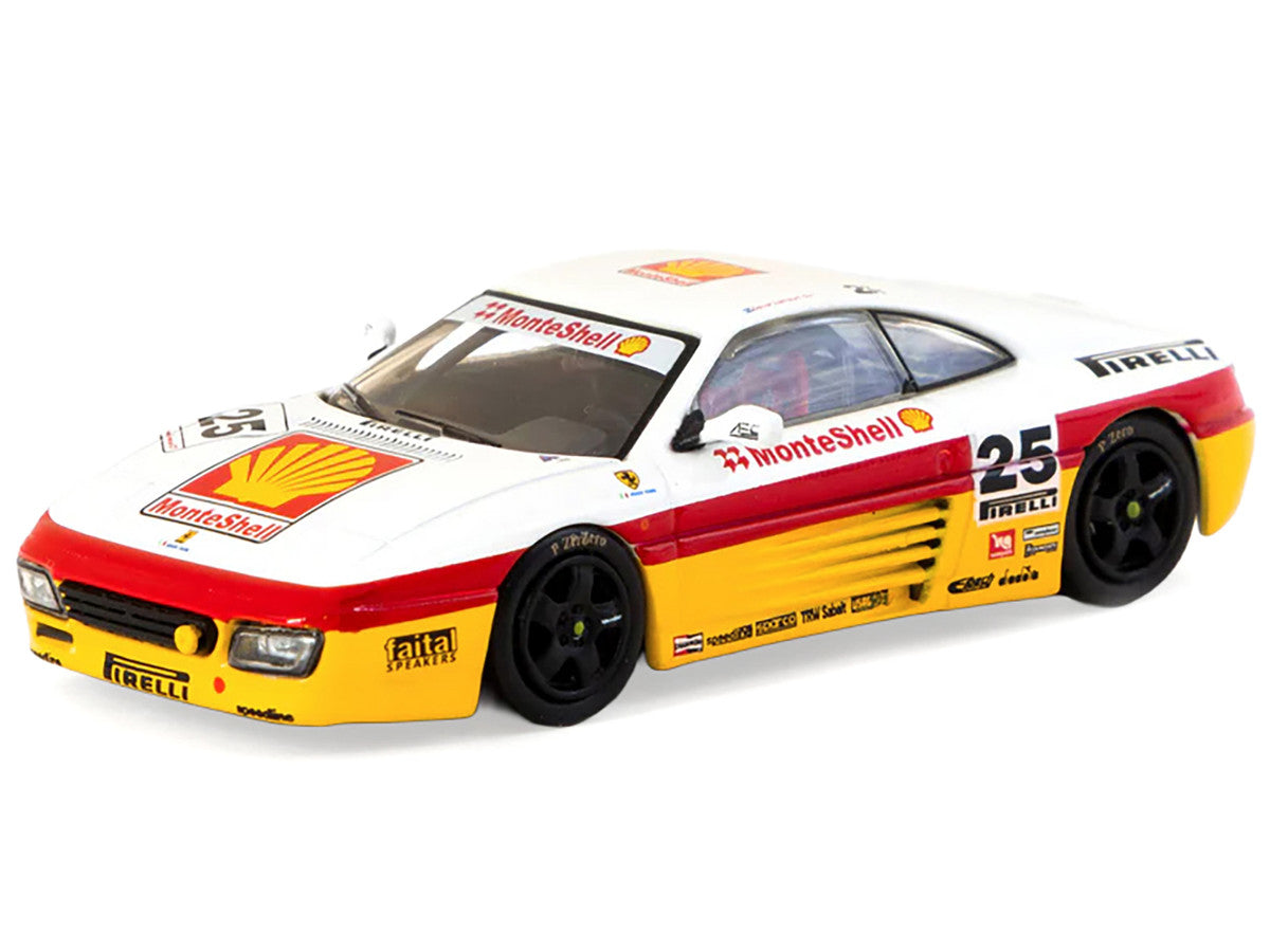 Ferrari 348 Challenge #25 Oscar Larrauri "Italian GT Championship" (1994) "Hobby64" Series 1/64 Diecast Model by Tarmac Works LuxuryLifeWay Online Store